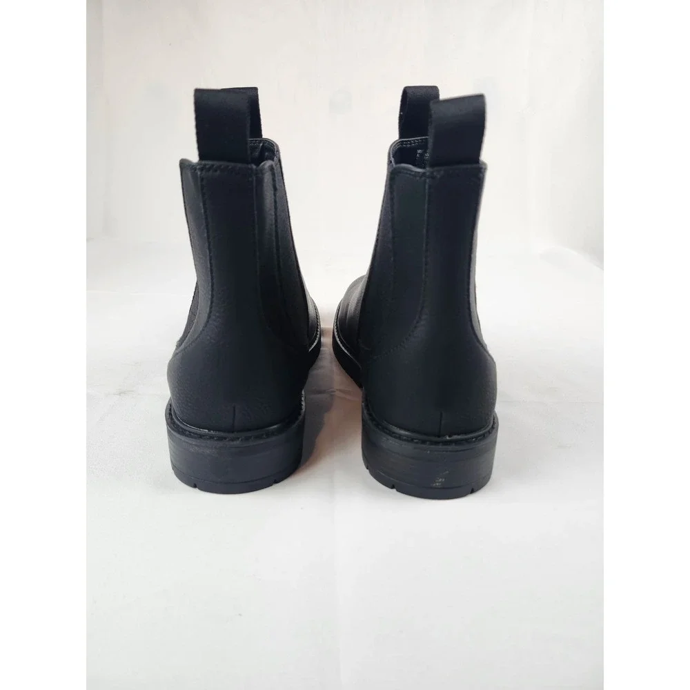 Portland Boot Company Men's Size 11 Wide Black Chelsea Boots Lug Sole Pull On‎